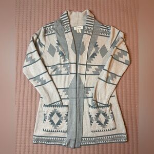 Jessica Simpson Open Front Cardigan – Aztec / Southwest Print – Women’s Size M